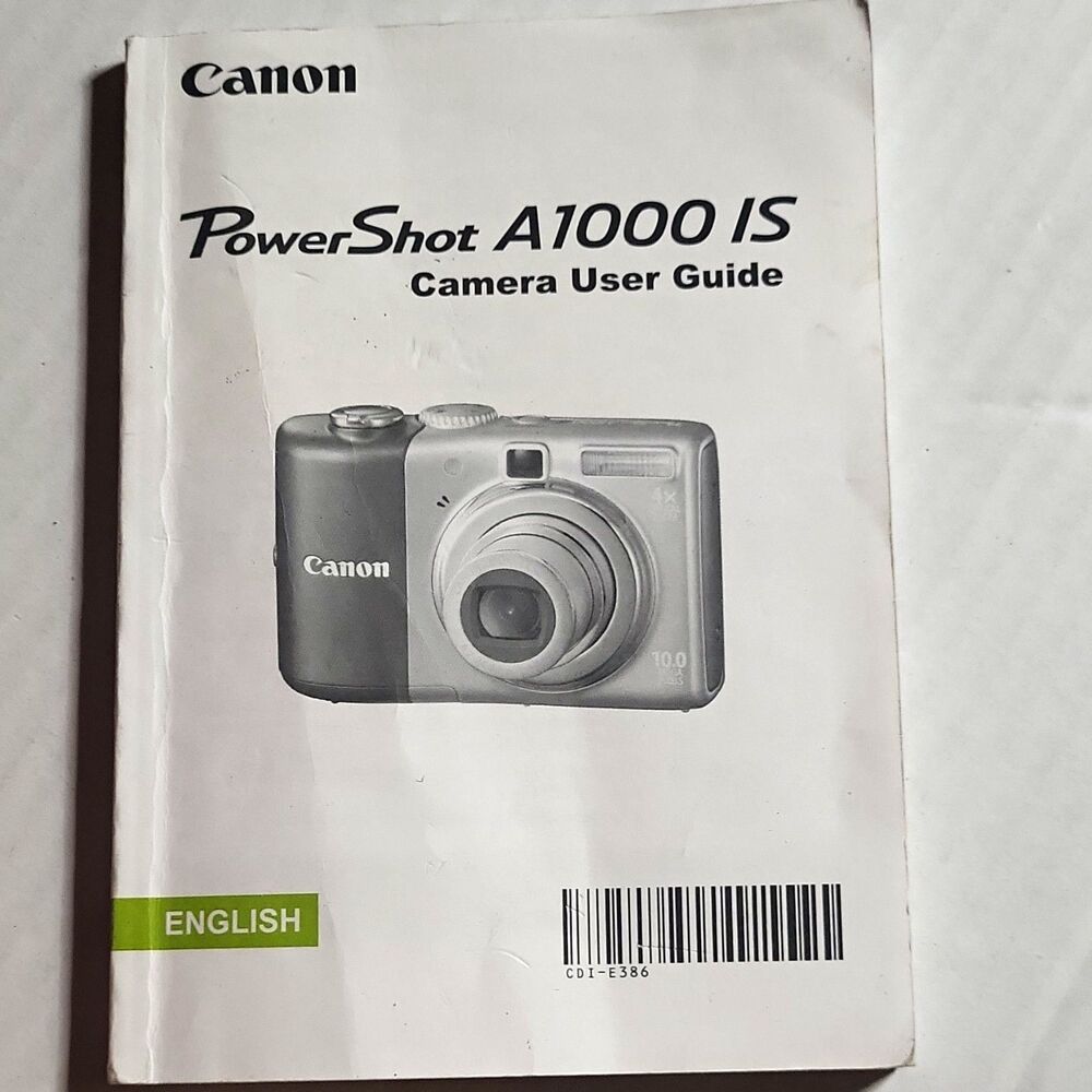 Canon PowerShot A1000 IS User Guide Manual English CDI-E386 (2008)